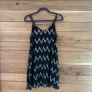 Lush Black Chevron Dress
